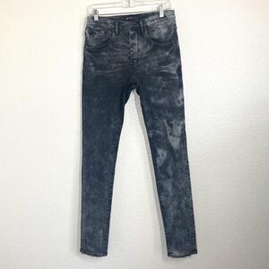 Purple Brand Jeans Mens 31 Black Gray Washed Denim P002 Drop Fit Slim Leg Style